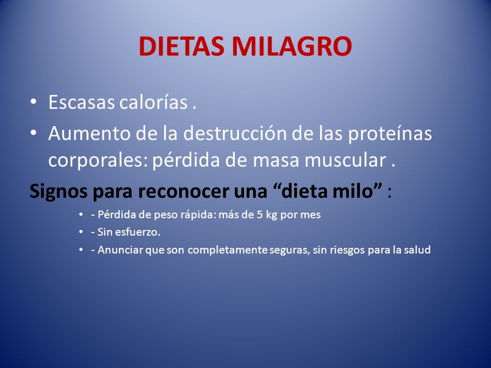 que son las dietas milagrosas y los riesgos para la salud